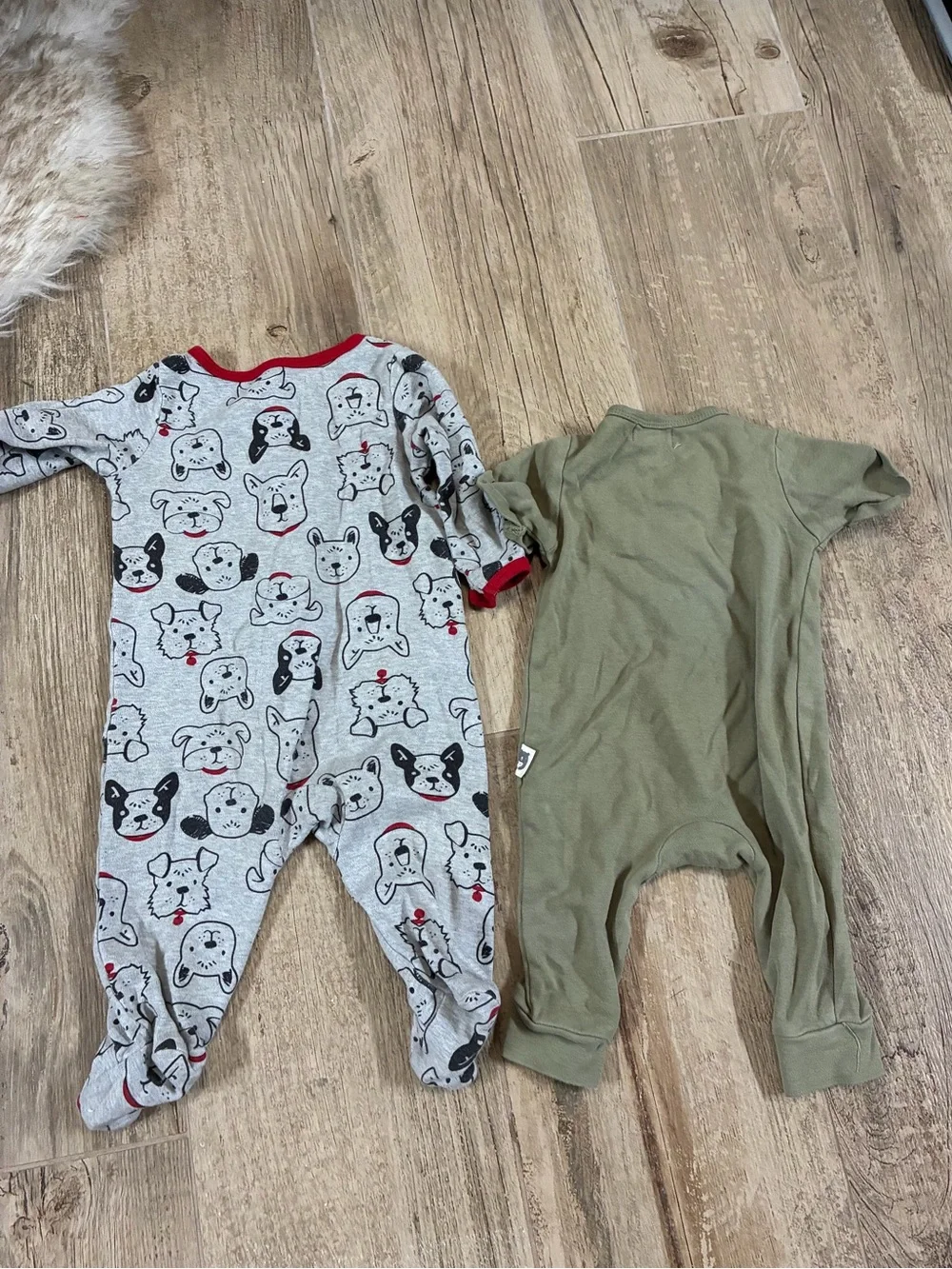 Baby Boy 3-6M 2 Piece Romper Sleeper Bundle Rabbit + Bear Wonder Nation #1325